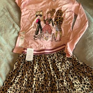 NWT outfit garanimals size 8 pink cheetah